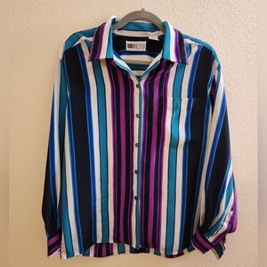 Vintage Striped Button Up Shirt